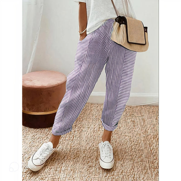 Pantalon rayé Edna