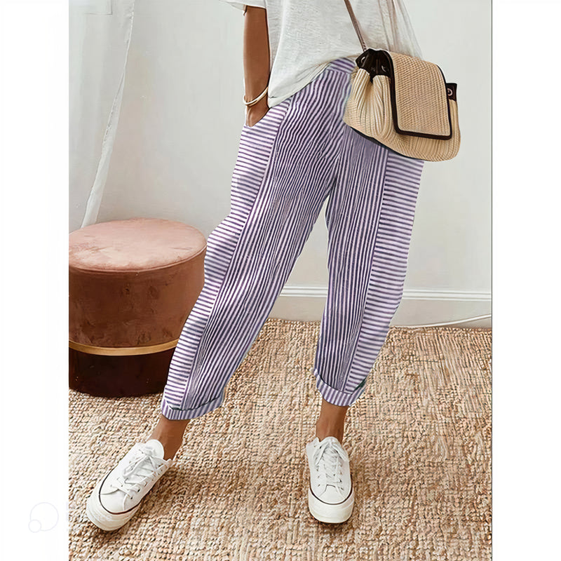 Pantalon rayé Edna